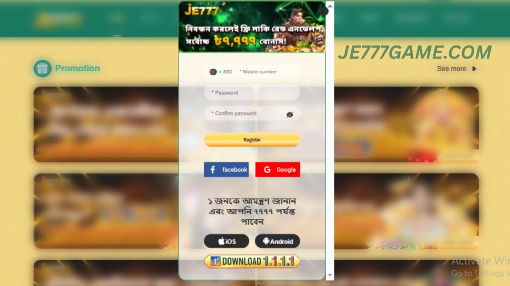 How to Register Your Account on JE777